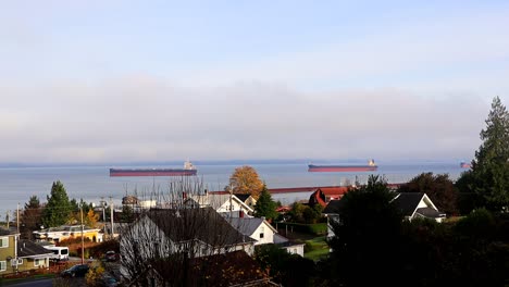 Astoria-Oregon-Nieve-En-Marzo-De-2019-Lapso-De-Tiempo