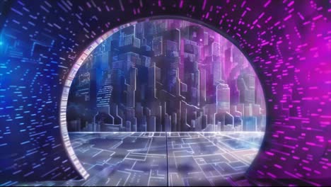 el túnel digital del ciberpunk