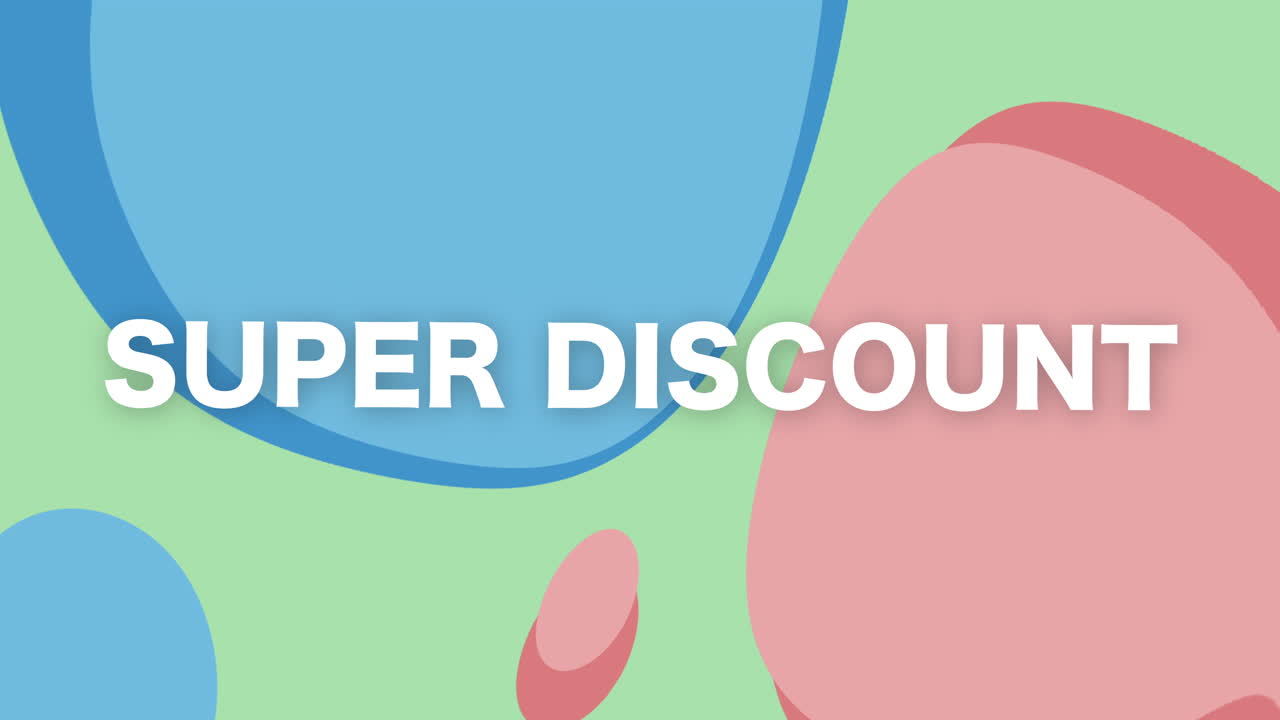 Unleash excitement with a vibrant graphic motion promotion showcasing a super sale event