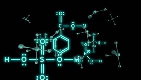 animation of scientific data processing over black background