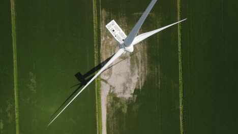 industrial wind turbine blades spinning