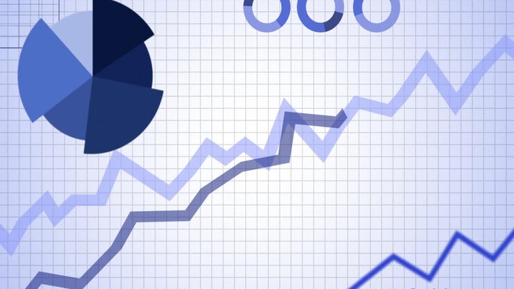 Animation of graphs, statistics and financial data processing