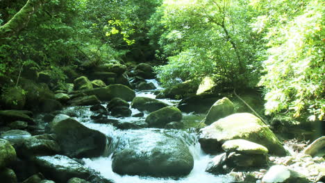 mountain and river