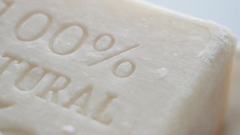 close-up of natural soap bar