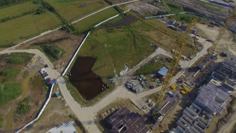 vista aérea del sitio de construcción
