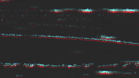 Glitch--Und-Rauschfehler-Im-Fernsehen-Mit-Artefakten-Auf-Schwarzer-Textur