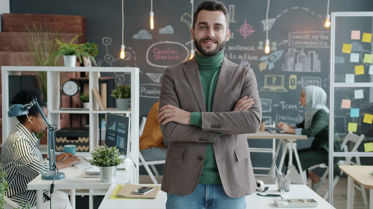 Confident Business Leader in Modern Office