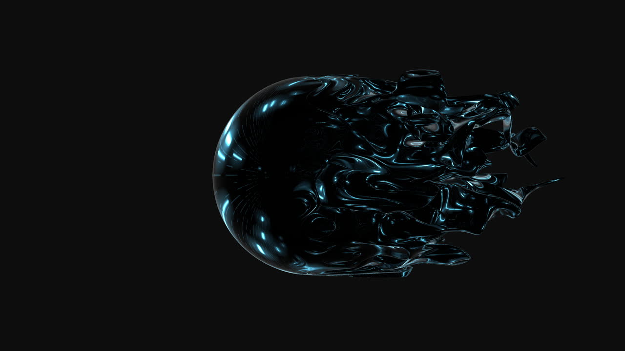 fantasía y abstracción esfera líquida en gradiente negro