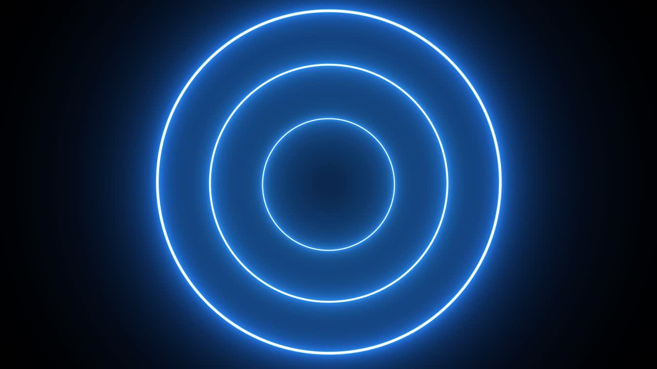 Abstract Glowing Neon Circles