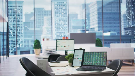 empty modern office used as financial insurance agency headquarters