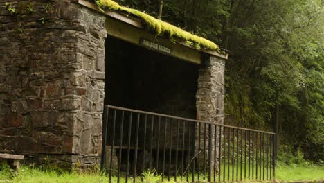 wide shot disused station building at cynonville station