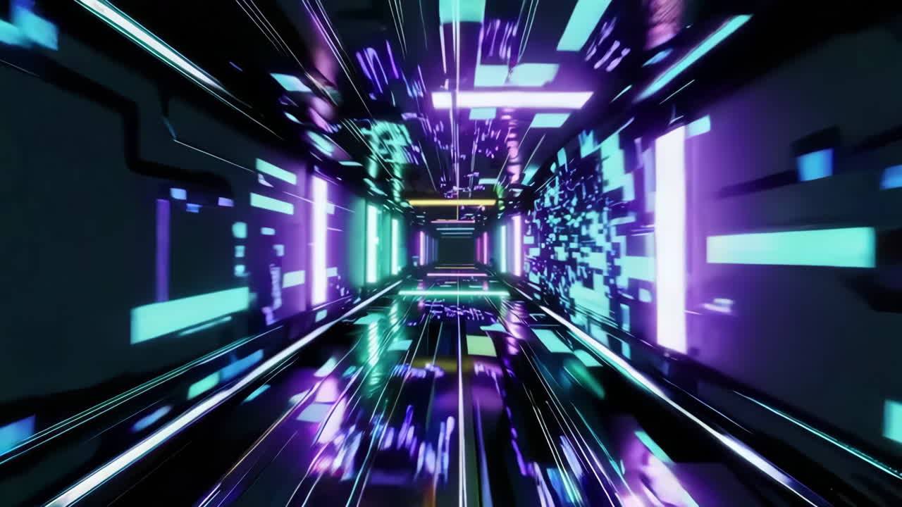 Cyberpunk Neon Tunnel