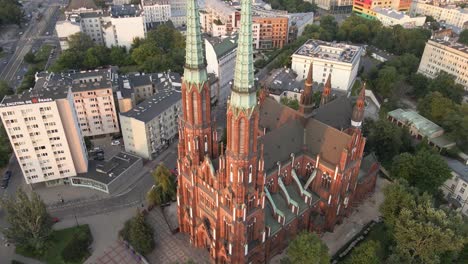 aerial view of the cathedral of st