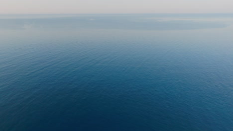 aerial view of calm ocean