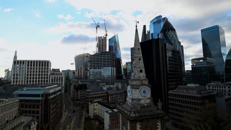 rooftop view towards the city of london from jin bo law, cloudy