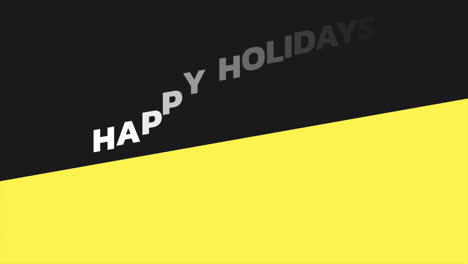 feliz día de fiesta texto en la moda gradiente amarillo y negro