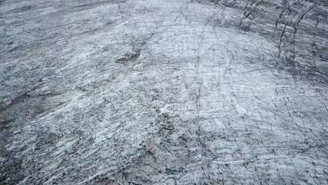 topdown view of an alpin glacier texture in the swiss alps region in europe