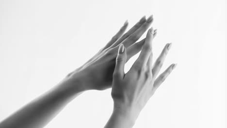 elegant hands in black and white