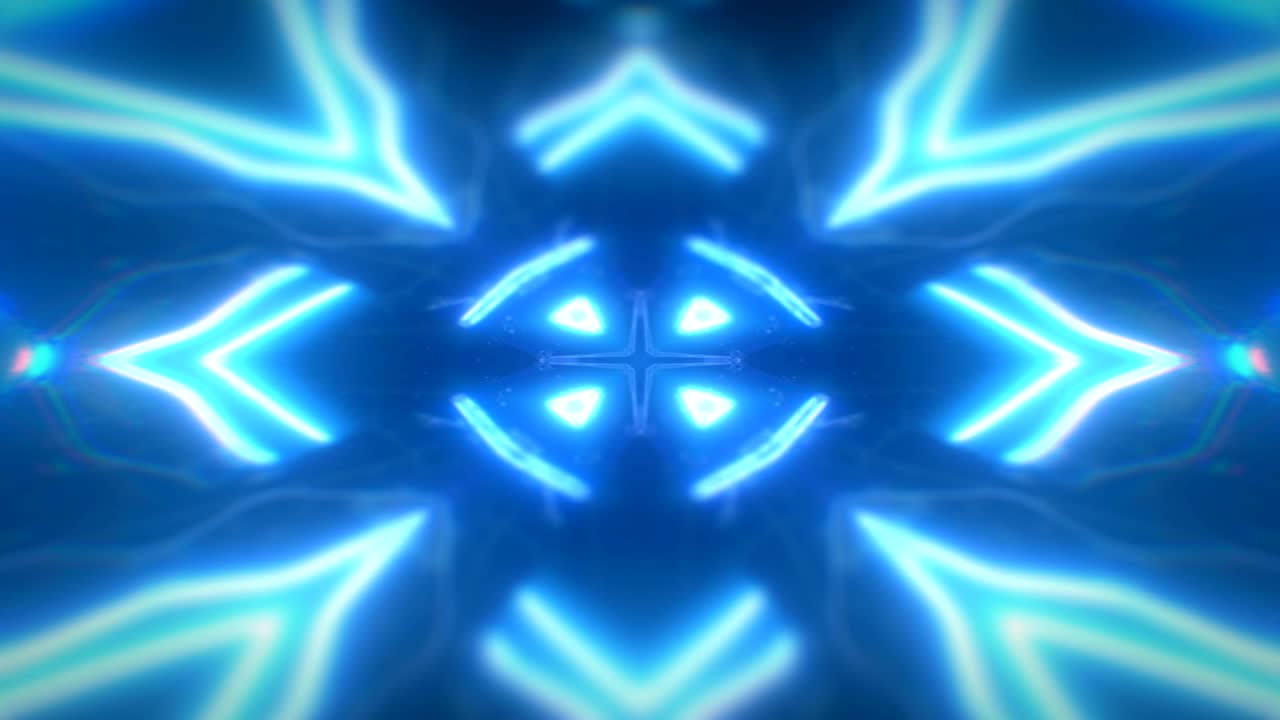 추상적인 파란색 원활한 루프 카레이도스코프 다채로운 패턴 모션 그래픽 배경