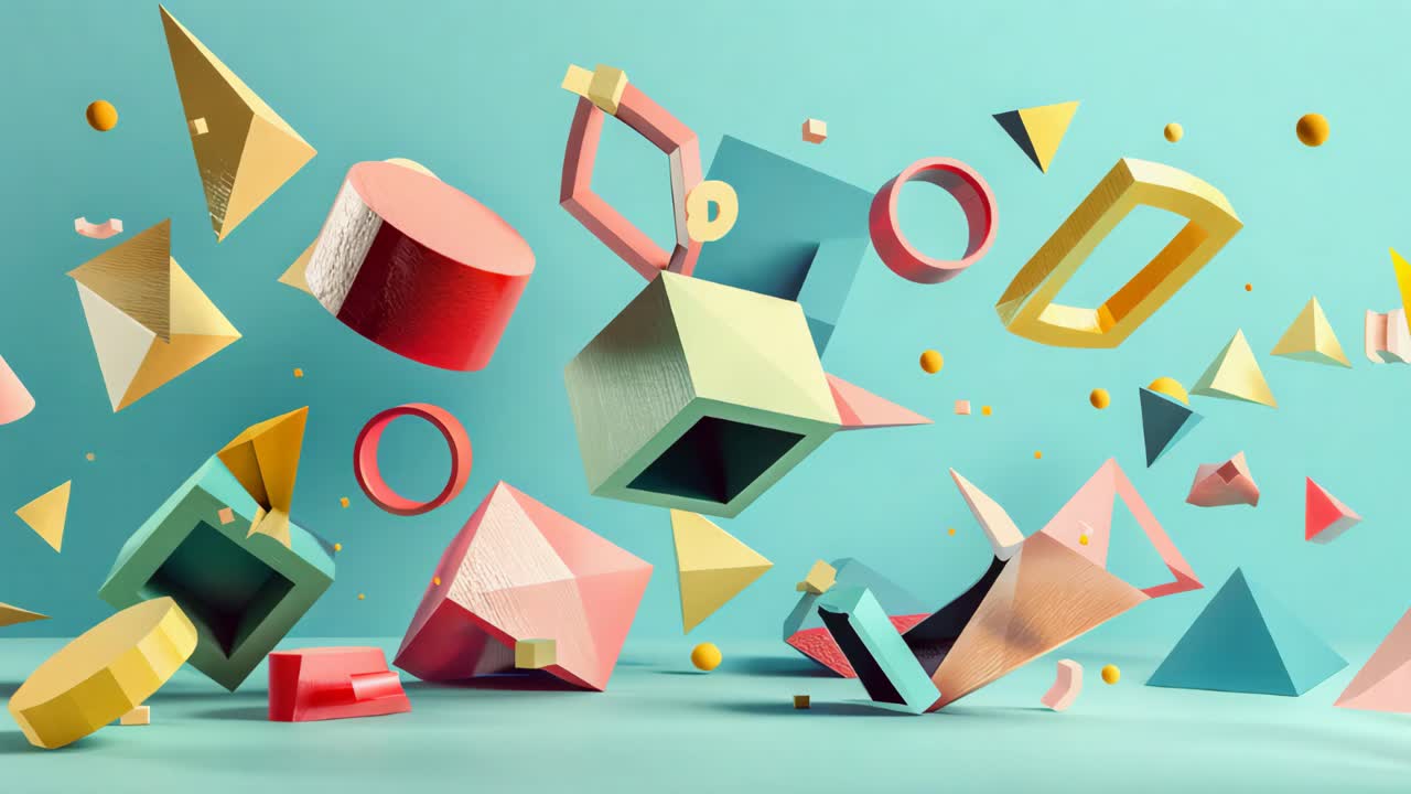 formas geométricas abstractas y coloridas