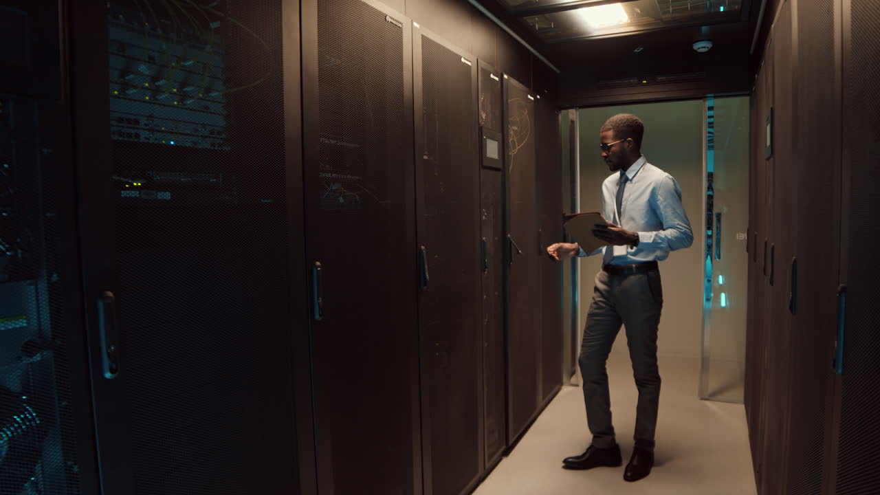 IT Technician Working in Data Center