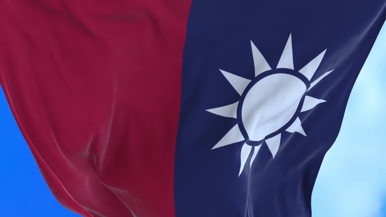 シームレス・ループ・オブ・台湾・フラッグ (台湾の国旗)