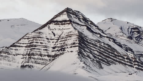 snow-covered cerro piramide summit in patagonia, el chalten, argentina