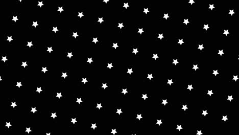 white stars on black background