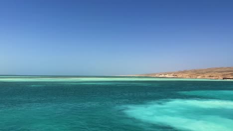 red sea crystal clear turquoise water near hurghada close to the coral reef