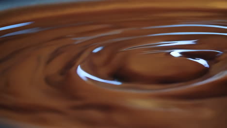 swirling chocolate liquid