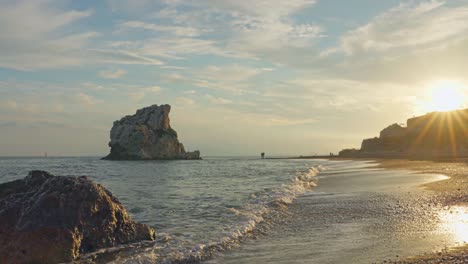 Sunset-at-the-beach,-south-of-Spain