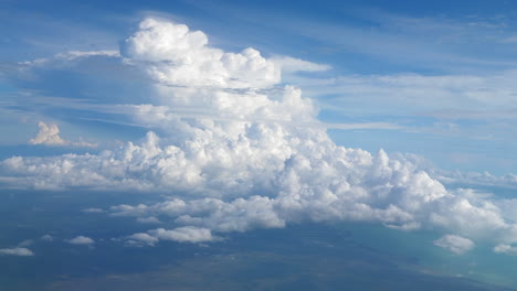 cloudscape. cumulonimbus seen from airplane flight