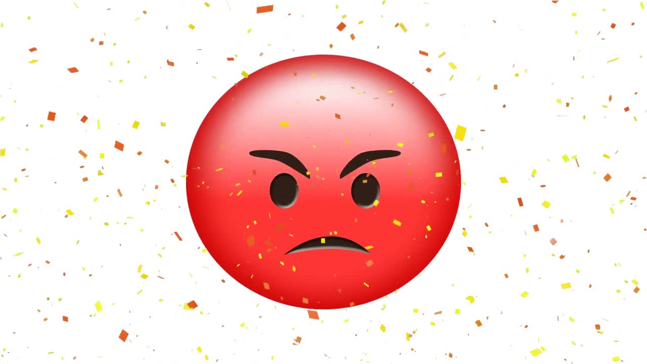 Emoji looking angry