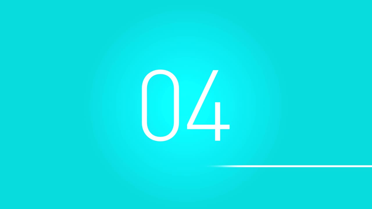 10 seconds Countdown with fancy background in gradient and bright colors. Modern countdown for video production