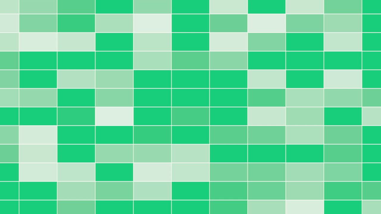 Motion intro geometric green and white squares abstract background