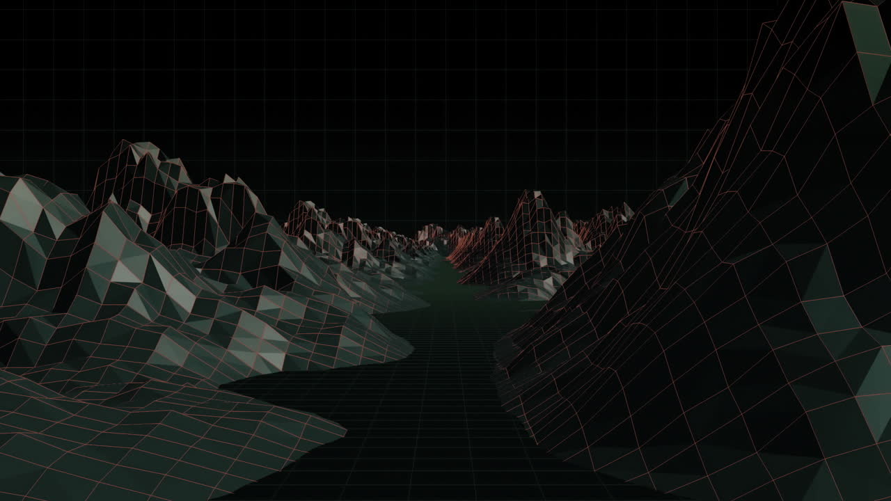 Digitally generated video of mountain