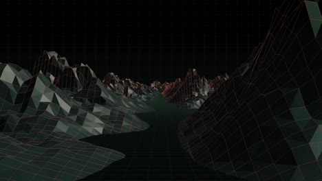 digitally generated video of mountain