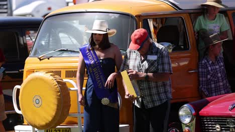 award presentation at a vintage car event