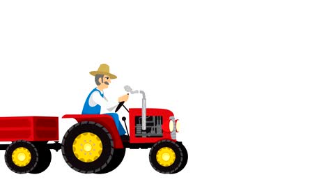tractor isolated