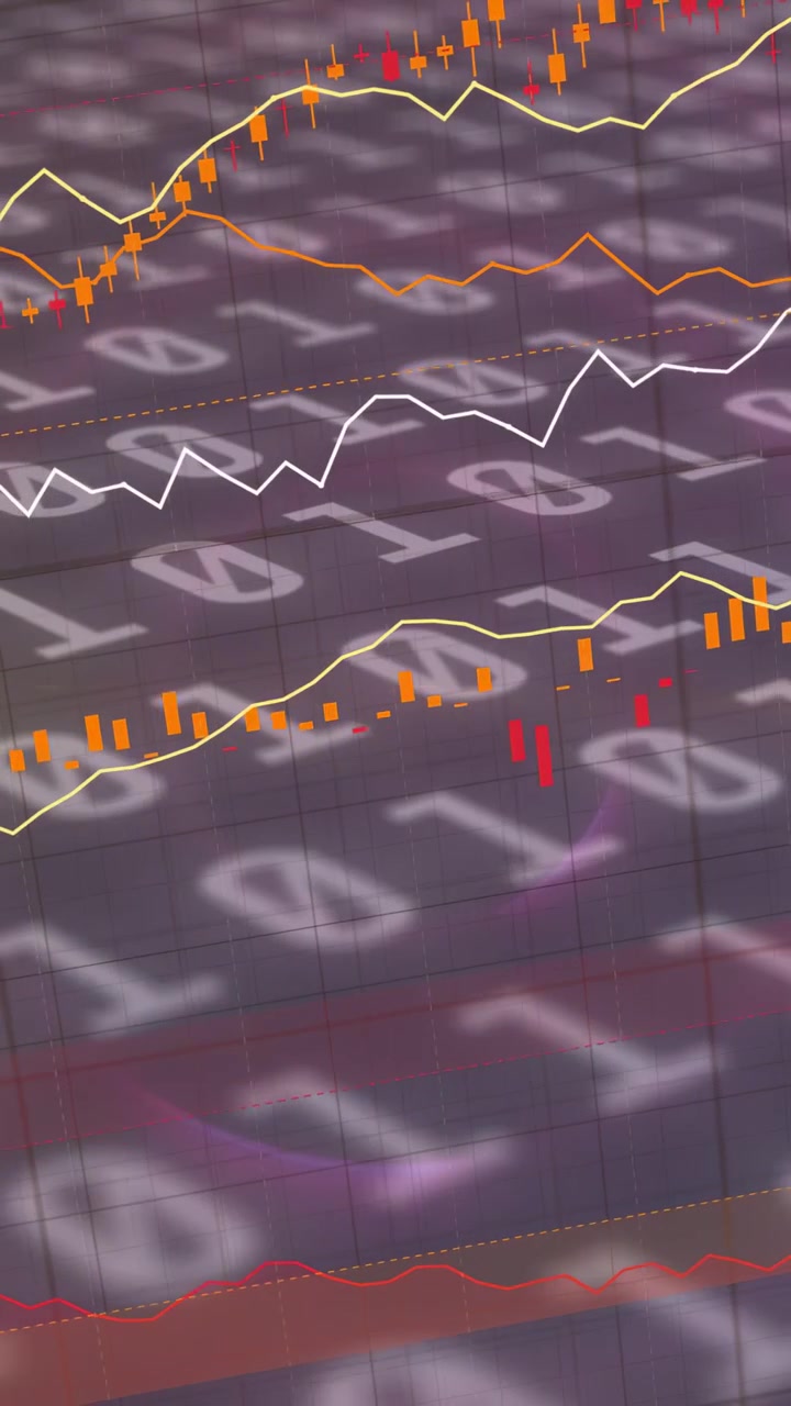 Vertical video: Ripple starting bit grid warping, dots tracing diagonal, lines rising showing data