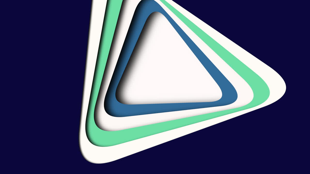 composición triangular abstracta en tonos azules y blancos