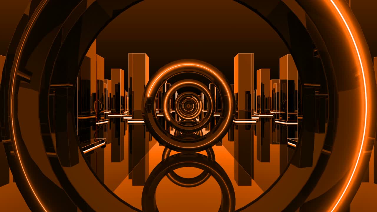 4k tecnológico moderno naranja fondo geométrico sin fin