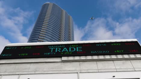 trade stock market board