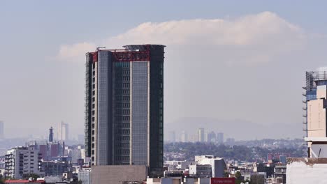 mexico city skyscraper building timelapse, day still shot of cityscape horizon