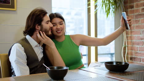 happy couple on a romantic date