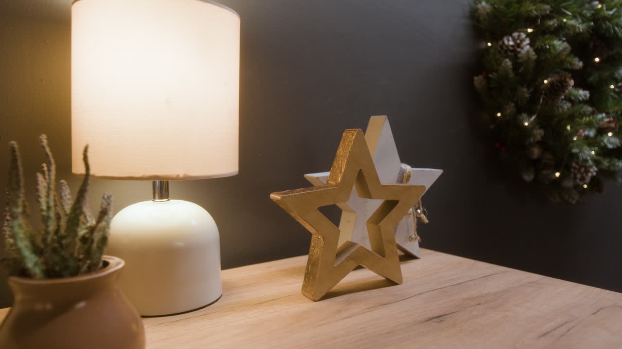 Christmas Decor with Lamp and Star