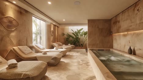 luxurious spa relaxation room