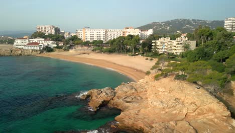 Playa-Rovira-In-Playa-De-Aro-Luftbilder-Ohne-Menschen