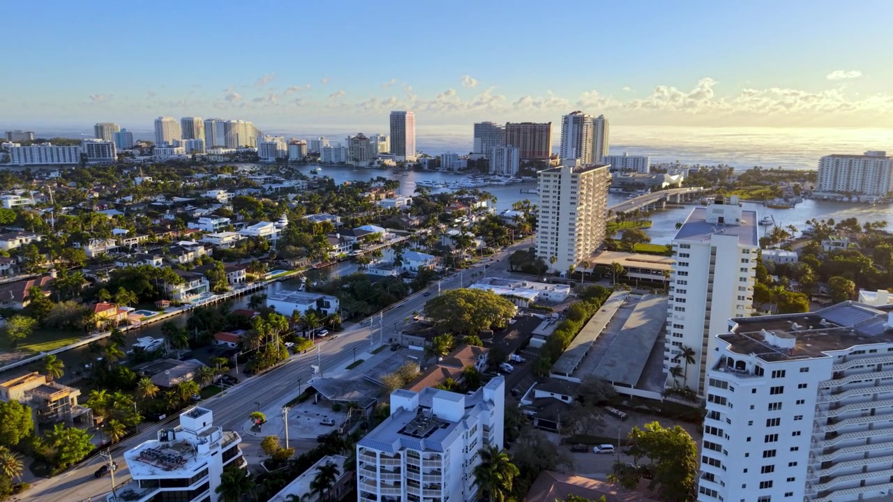 Rivelazione aerea della spiaggia di Fort Lauderdale, Florida