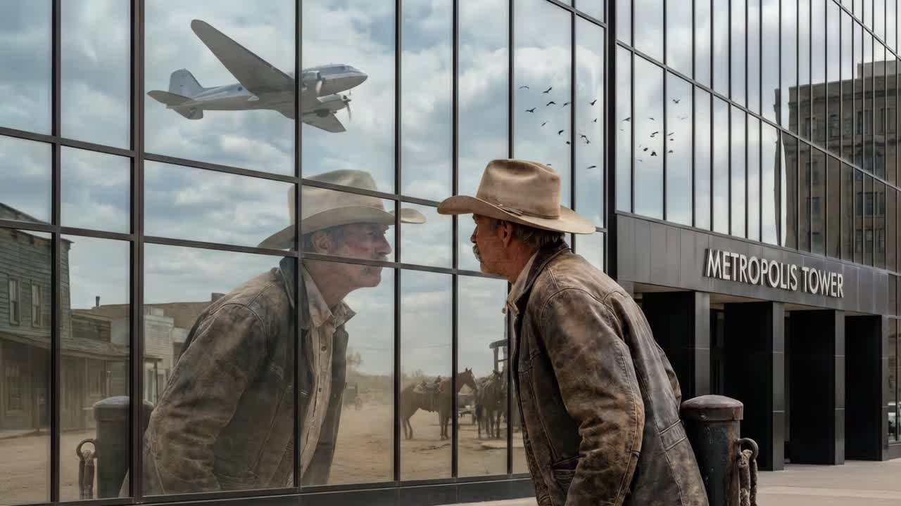Cowboy Time Traveler: A Reflection of the Old West in a Modern City